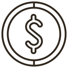Dollar Symbol  Icon Element For Design Graphic