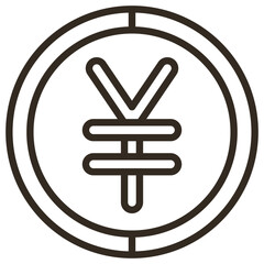 Fototapeta premium Yen Symbol Icon Element For Design Graphic
