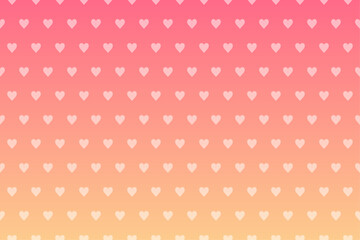 ミントグリーンからティールのグラデーション背景に白いハートパターン