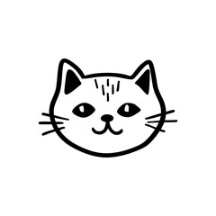 modern abstract cat face logo