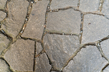 Many size of rock composite to stone road background