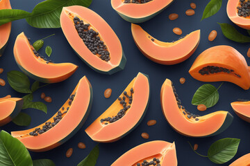 Photo natural Papaya soap with packaging
