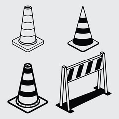 Traffic icon image silhouette vector art and illustration