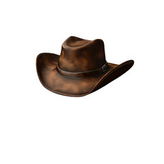 A classic cowboy hat isolated on transparent PNG.