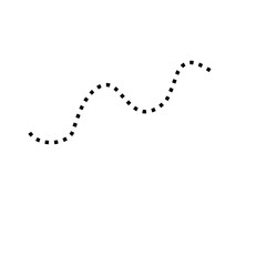 wavy dotted line