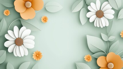 Floral Paper Cutout Design for Background