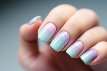 Pastel nail bottle cosmetics manicure hand