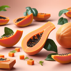 Photo natural Papaya soap with packaging
