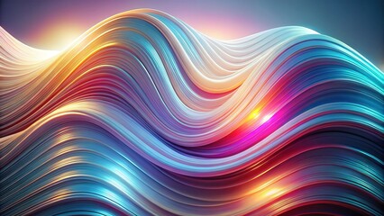 Obraz premium Abstract White Line Curves - Dynamic Texture Art