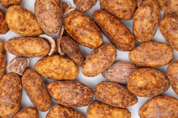 Roasted Sugar Almonds Texture Background
