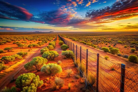 Australian Dingo Fence, Kanku National Park, Pastoral Landscape