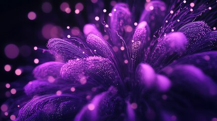 Banner Purple Firework celebrate anniversary