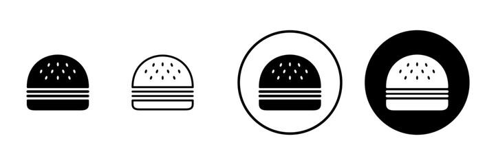 Burger icon vector. burger sign and symbol. hamburger