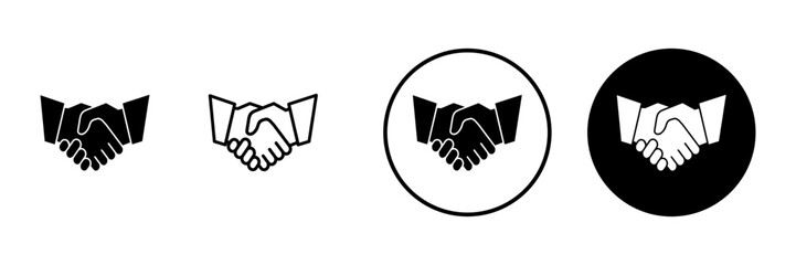 Fototapeta premium Handshake icon vector. business handshake sign and symbol. contact agreement
