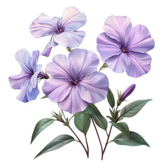 purple flowers isolated on transparent background