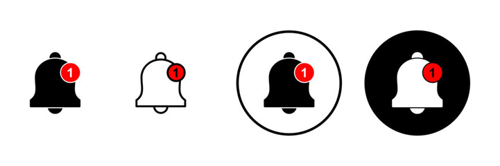 Bell icon vector. Notification sign and symbol for web site design