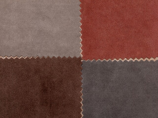 Fototapeta premium A close up of a piece of fabric with a red and brown color pattern