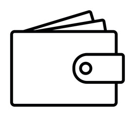 money wallet icon line