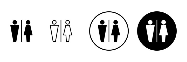 Toilet icon vector. Girls and boys restrooms sign and symbol. bathroom sign. wc, lavatory