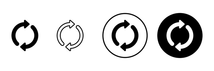 Refresh icon vector. Reload sign and symbol. Update icon.