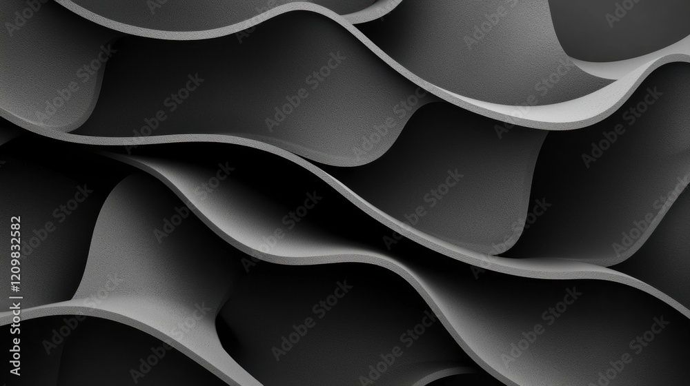 Poster abstract wavy gray patterns in soft textures for background or design use