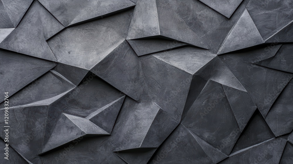Poster abstract geometric textured wall with sharp angles and faceted design elements