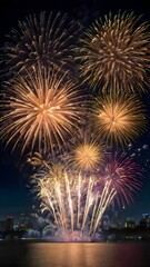 fireworks over the river