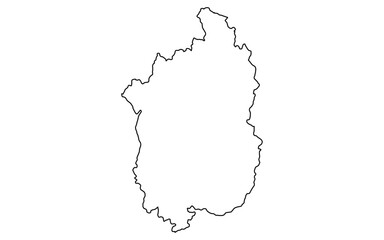 リアルな滋賀の地図（線画）