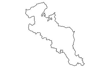 リアルな京都の地図（線画）