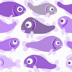 seamless pattern with fishes