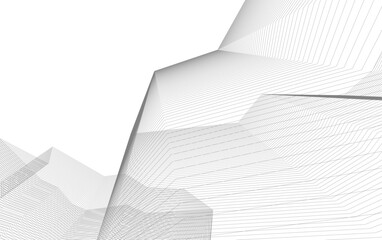 Abstract architecture design 3d illustration 