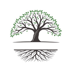 Fototapeta premium Abstract Eco Tree Logo Vector Artwork 