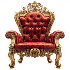 velvet chair isolated on transparent background