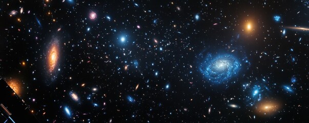 Telescope observing distant galaxies