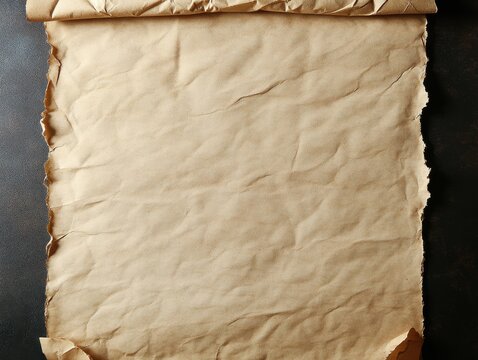 Old textured paper on a dark surface ideal for writing or crafting ideas in a rustic style