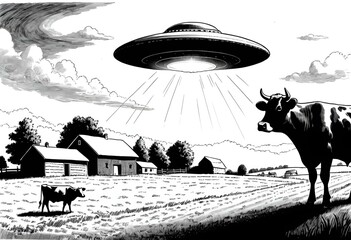 ufo flying over the farm
