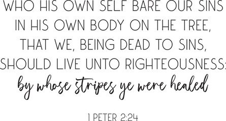 Healing Bible Verse, Christian biblical poster, vector illustration