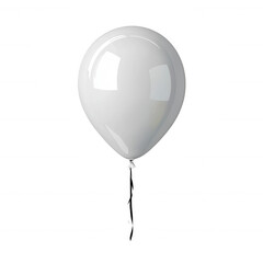 White Balloon isolated on transparent background