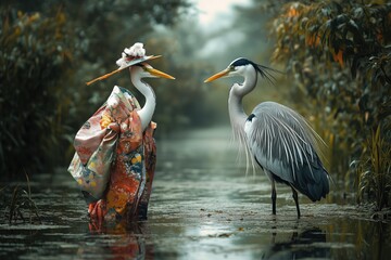 an animal dressed in a traditional outfit