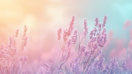 Pastel Lavender Field: A Dreamy Floral Escape