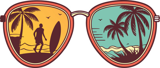  A sunglasses frame vector illustration.