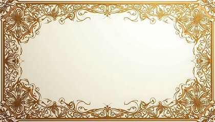 Obraz premium Elegant Gold Floral Frame Design for Invitations