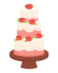 wedding cake with flowers