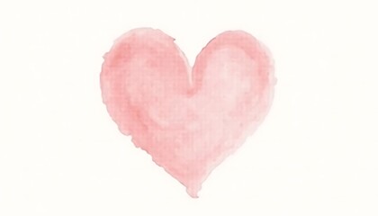 Pink Watercolor Heart Image Romantic Valentine Design