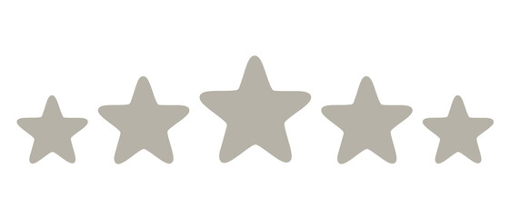 Zero gold stars. Business and enterprise achievement concept. Low quality rating symbol, customer feedback sign. For web, app, advertising, game design. Isolated on transparent background. Icon. 