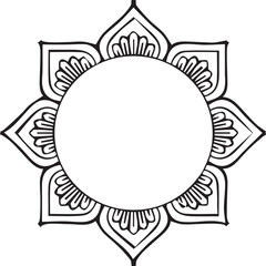 Beautiful flower art and mandala vector design