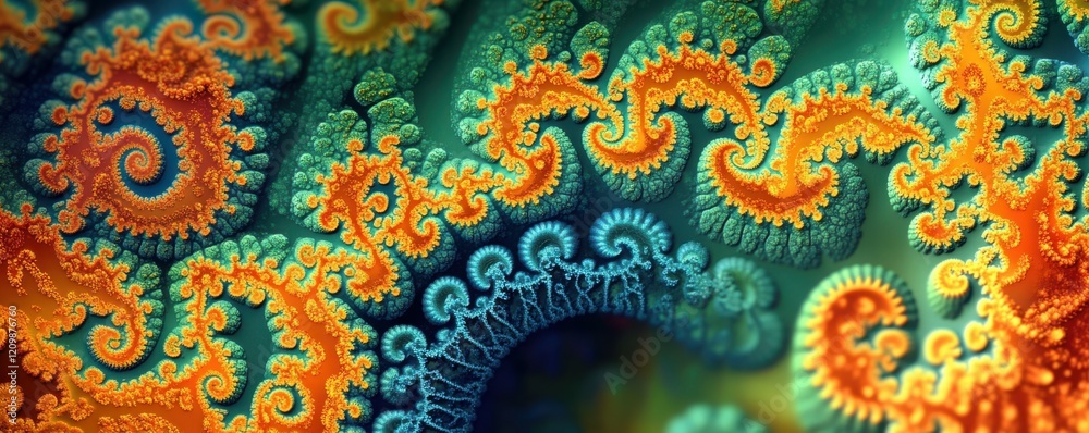 Wall mural a fractal pattern that seems to go on forever, a testament to the beauty of mathematical complexity.