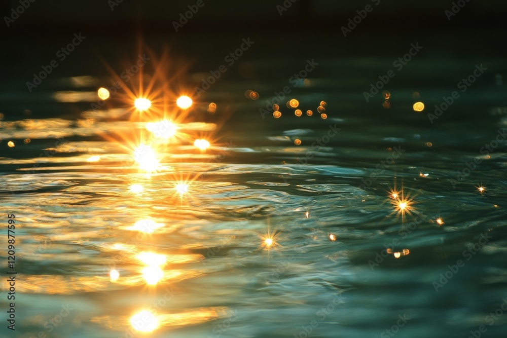 Poster sunlight glimmers on calm water creating a serene atmosphere during a peaceful afternoon