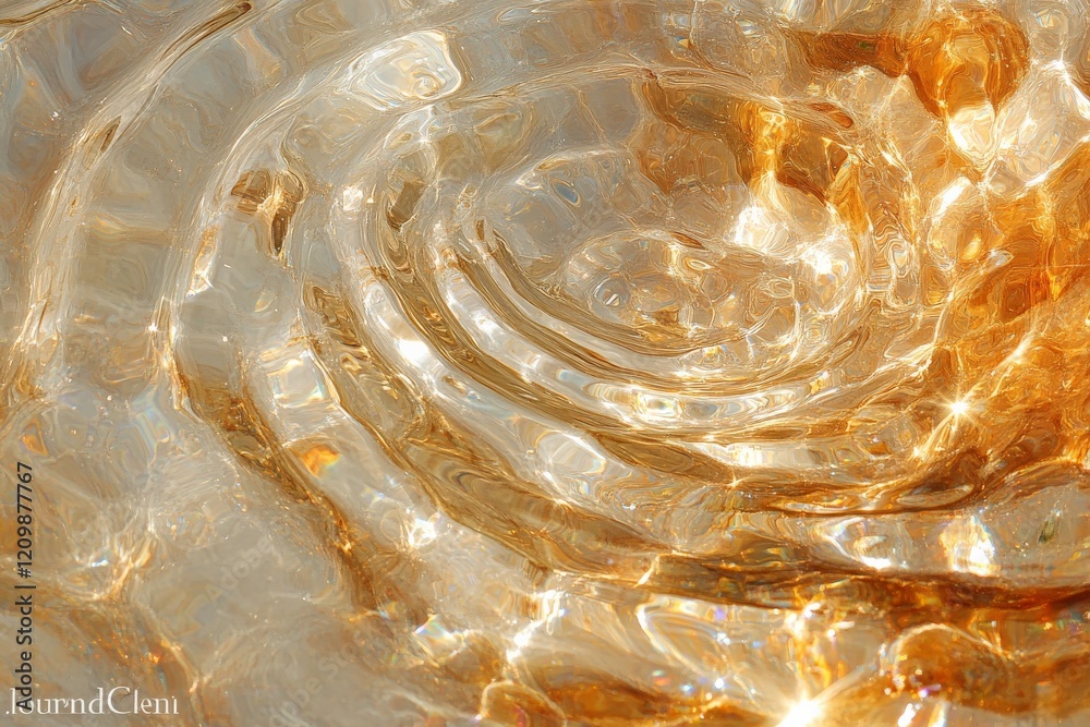 Aufkleber Water ripples create mesmerizing patterns in a sunlit pool during a warm afternoon