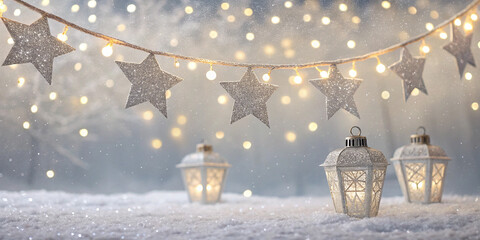 Fototapeta premium A Glittery Vintage Lights Background for Stylish Designs